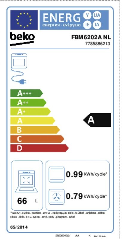 Beko FBM6202ANL AeroPerfect - Gasfornuis