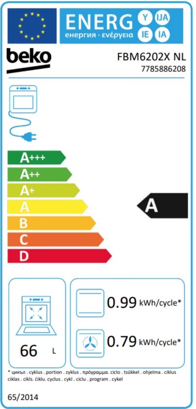 Beko FBM6202XNL AeroPerfect - Gasfornuis