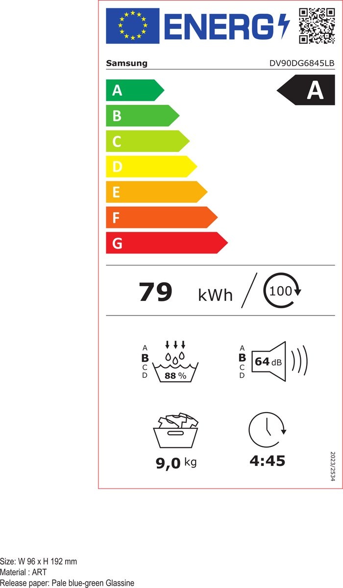 Samsung DV90DG6845LBU3 AI Dry+ - Warmtepompdroger