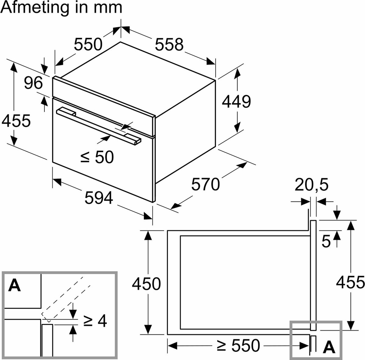 Bosch CMA585GB1 Serie 6 - Inbouw magnetron