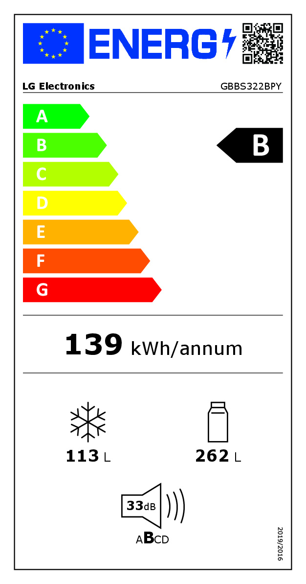 LG GBBS322BPY - Koel-vriescombinatie