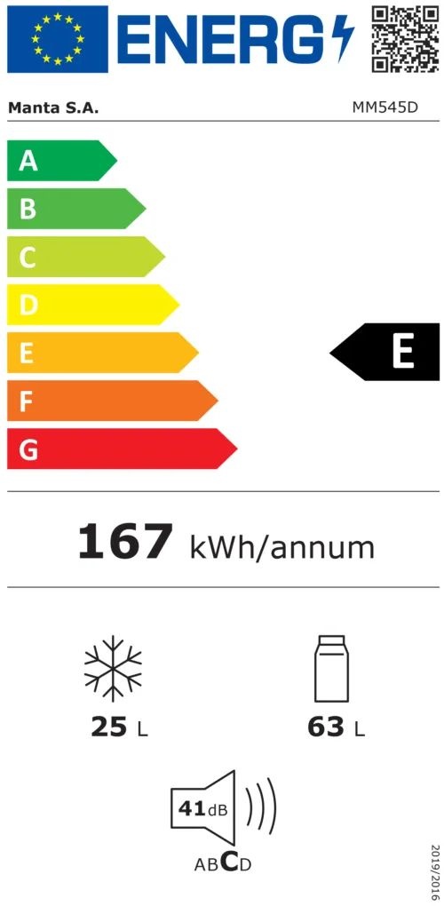 Manta MM545DBK - Koel-vriescombinatie