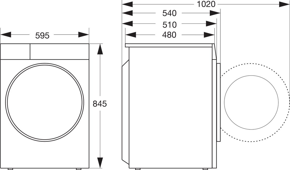 Hisense WF3S8043BW3/BLX - Wasmachine