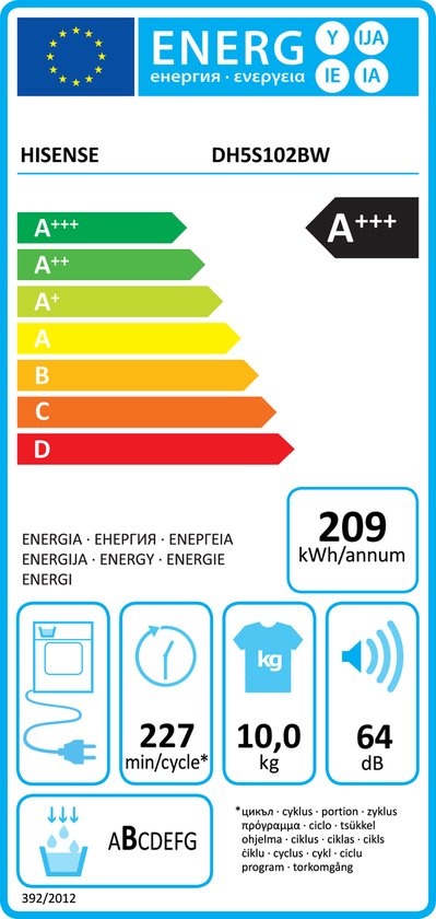 Hisense DH5S102BW - Warmtepompdroger