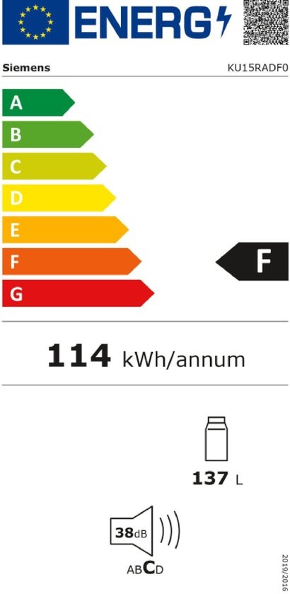Siemens KU15RADF0 - Onderbouw koelkast