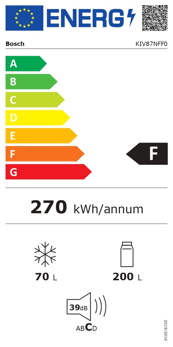 Bosch KIV87NFF0 - Inbouw koel-vriescombinatie