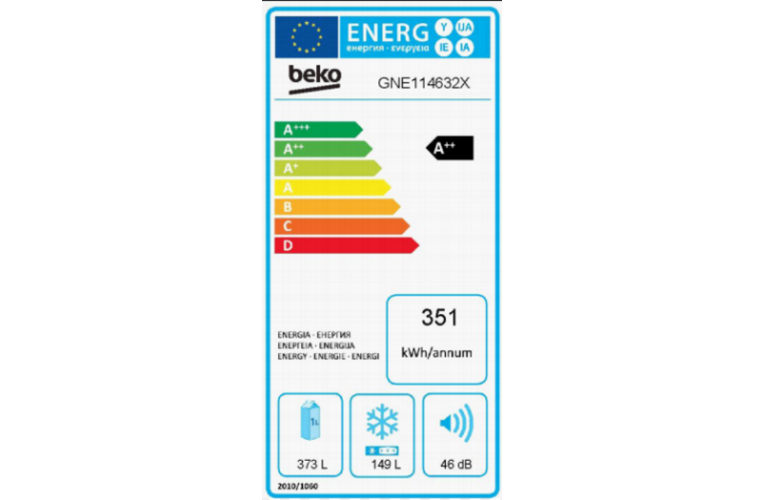 Beko GNE114632X Amerikaanse koelkast