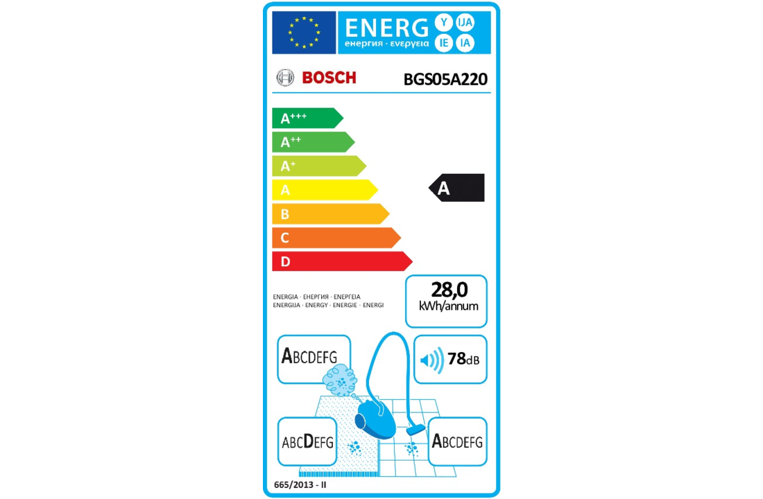 Bosch BGS05A220 Stofzuiger zonder zak att