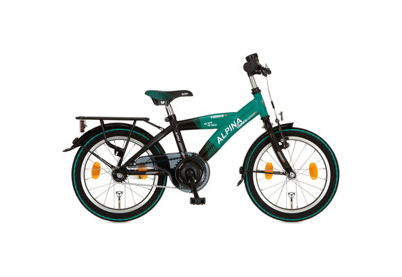 Alpina Yabber jongensfiets 16 inch Jungle Green-Jet black