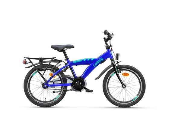 Loekie Snake 18 inch jongensfiets Cobalt blauw