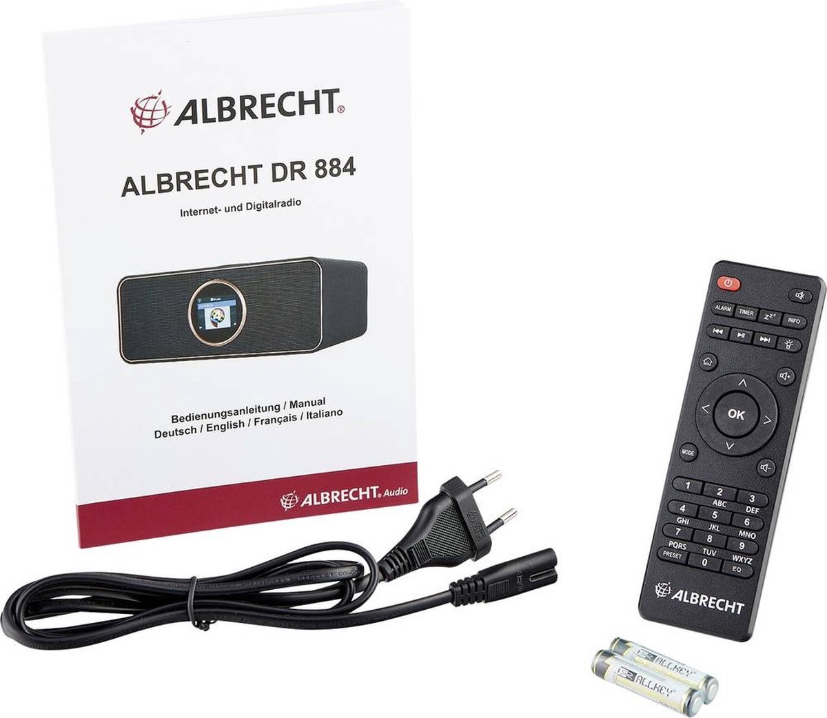 Albrecht DR 884 DAB+/FM internetradio zwart.