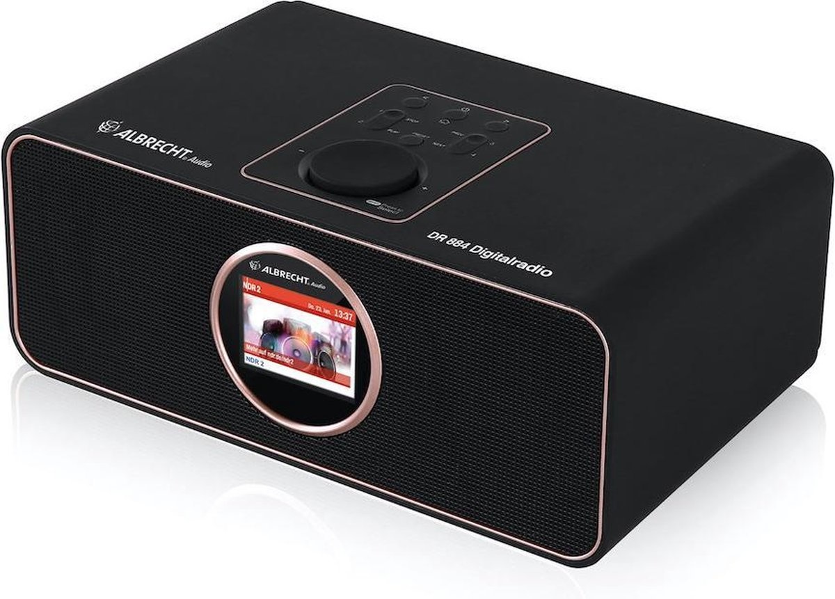 Albrecht DR 884 DAB+/FM internetradio zwart.