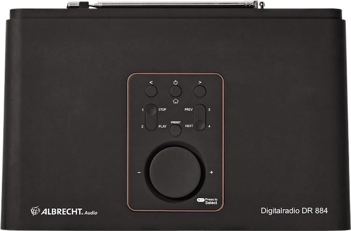 Albrecht DR 884 DAB+/FM internetradio zwart.