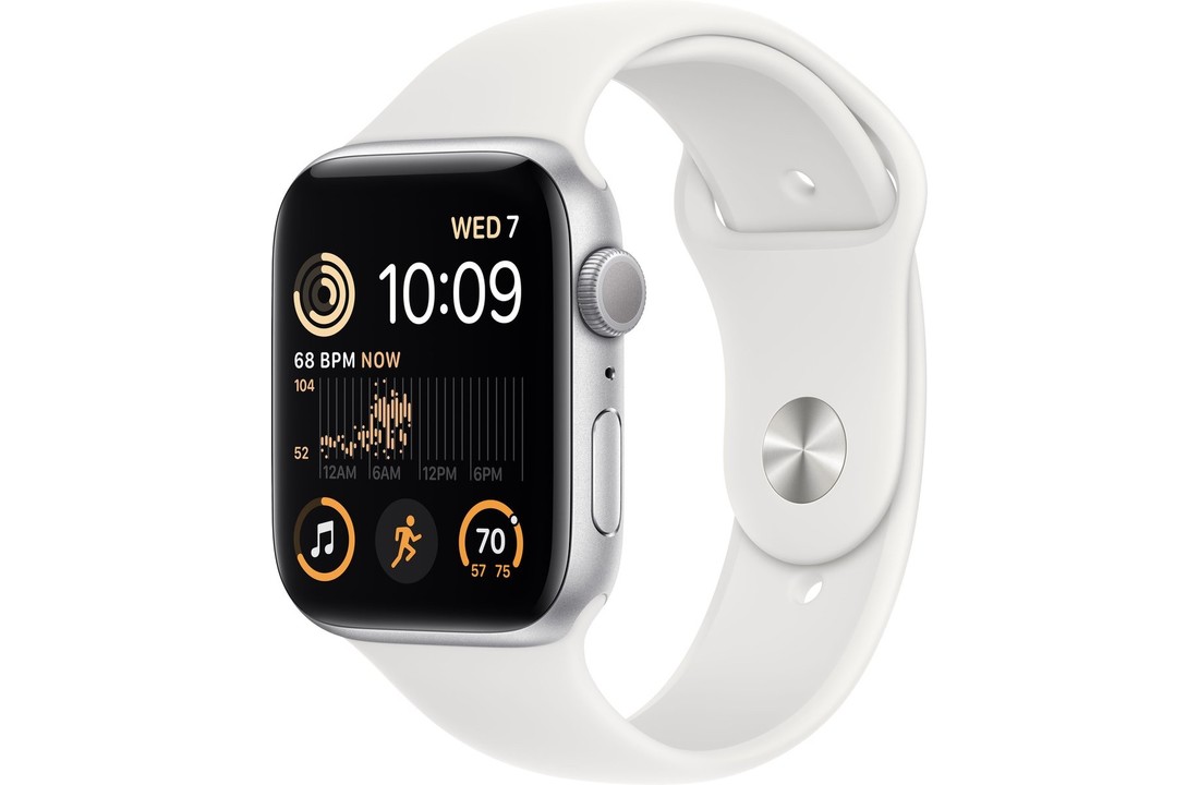 Apple Watch SE (2022) 44mm Zilver Aluminium - Smartwatch