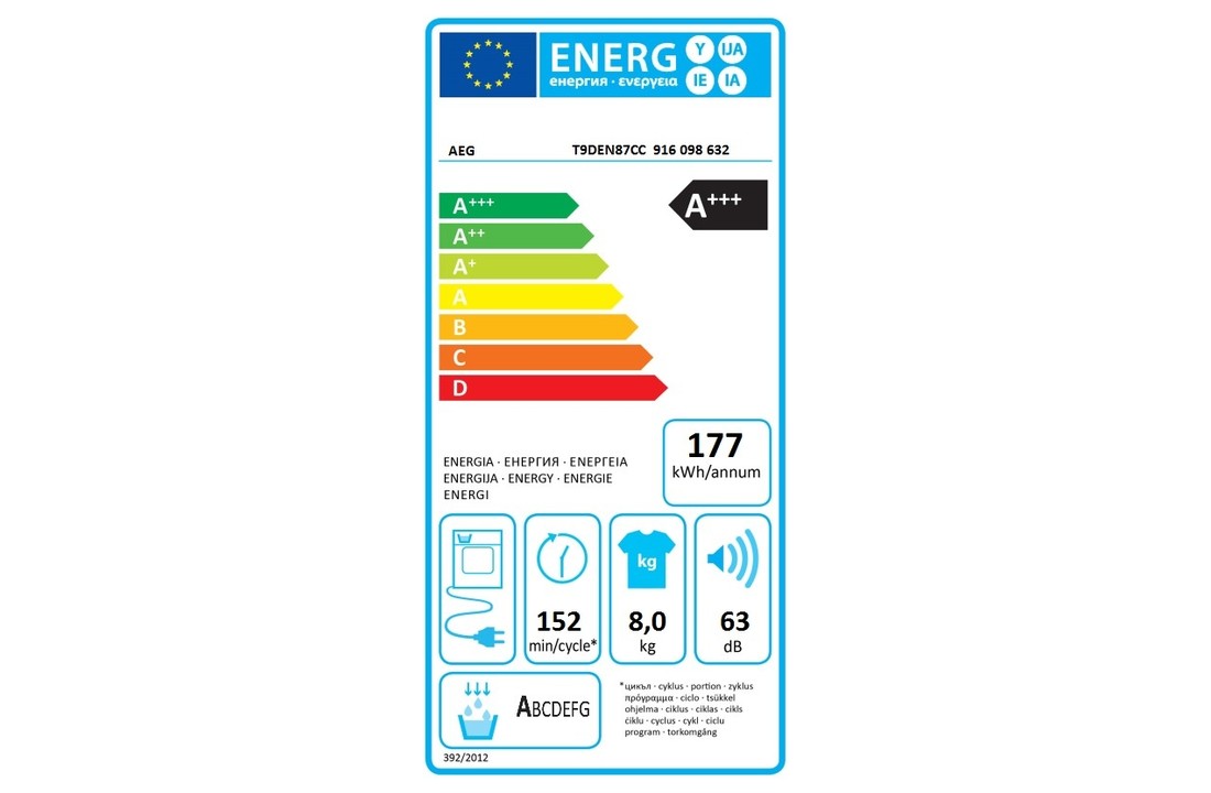 AEG FiberPro T9DEN87CC - Warmtepompdroger