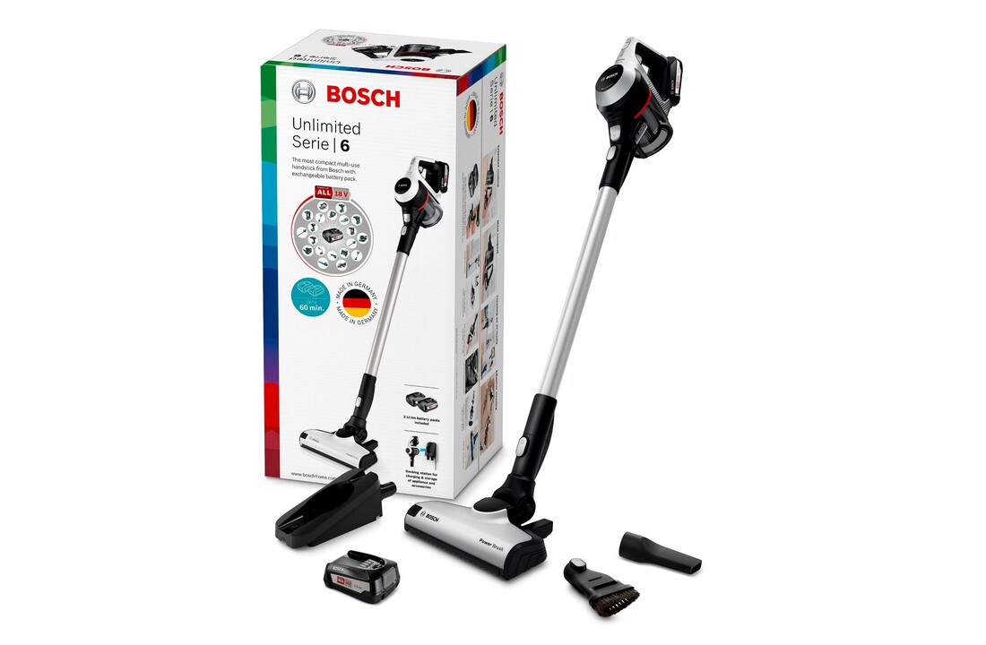 Bosch Unlimited 6 BBS612PCK - Steelstofzuiger