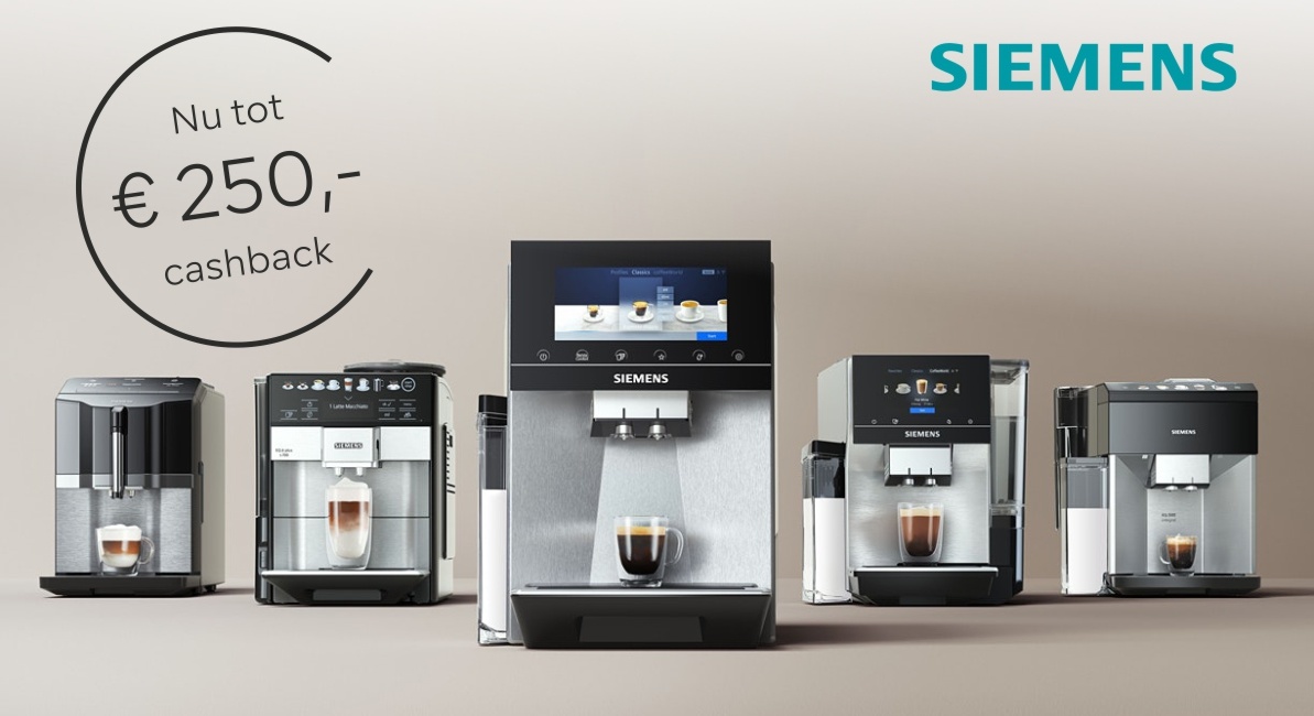 Siemens EQ espresso volautomaten actie