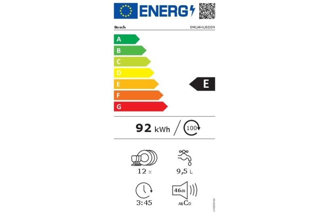Bosch EXCLUSIV SMU4HUS00N - Onderbouw vaatwasser