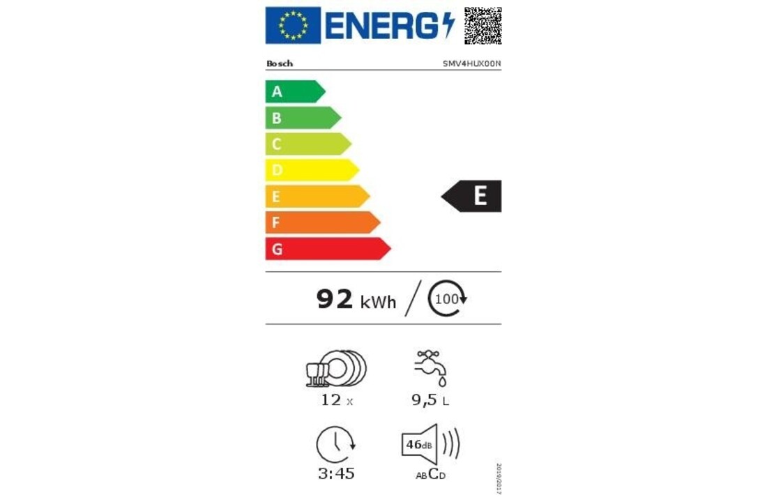 Bosch EXCLUSIV SMV4HUX00N - Inbouw vaatwasser