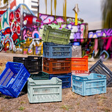 UrbanProof fietskrat 30 L Faded Blue.