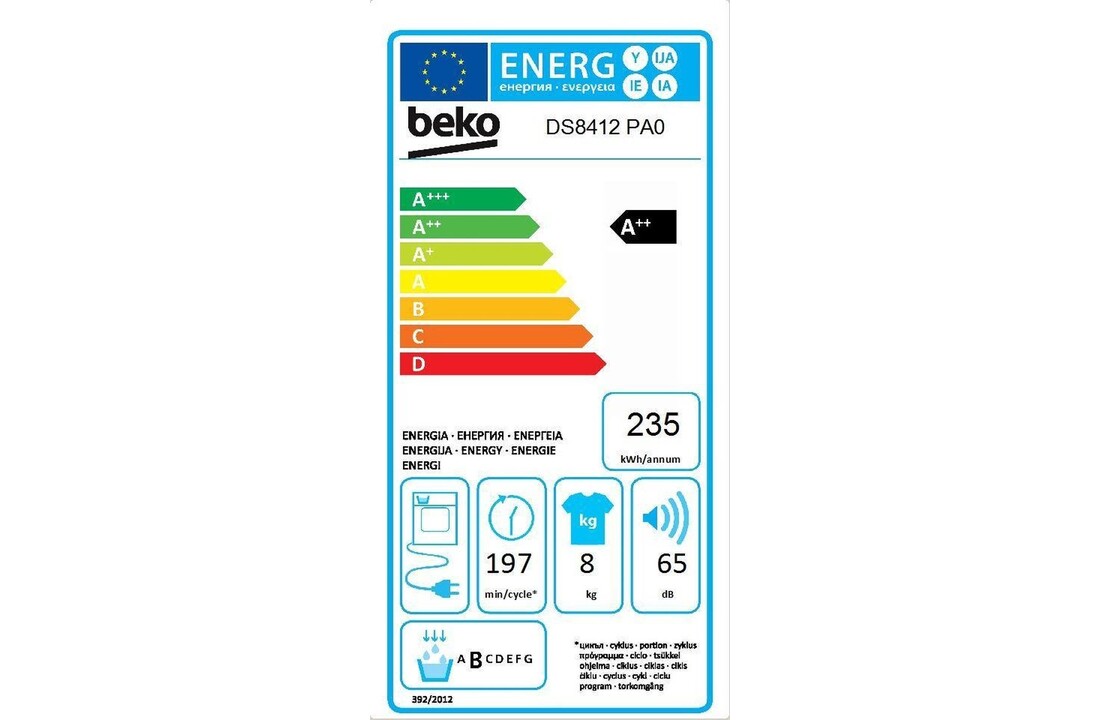 Beko DS8412PA0 - Warmtepompdroger