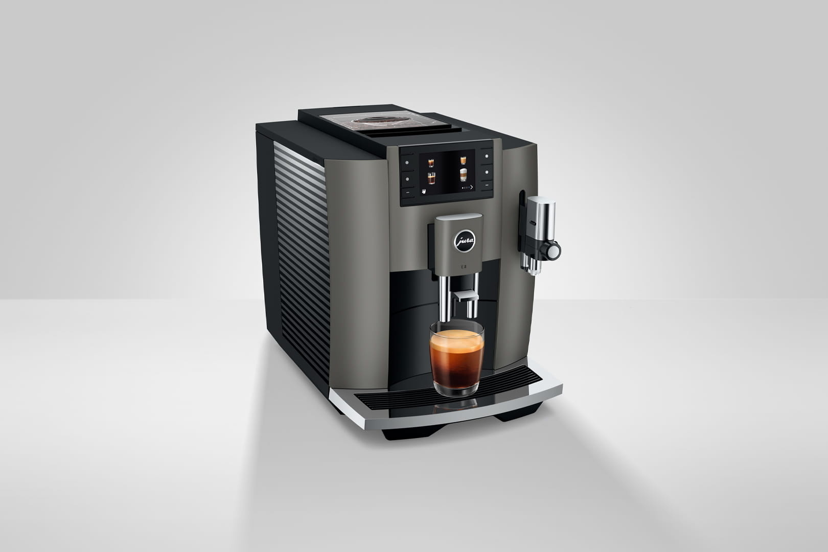 E8 Dark Inox (EC) - Koffiemachine volautomaat.