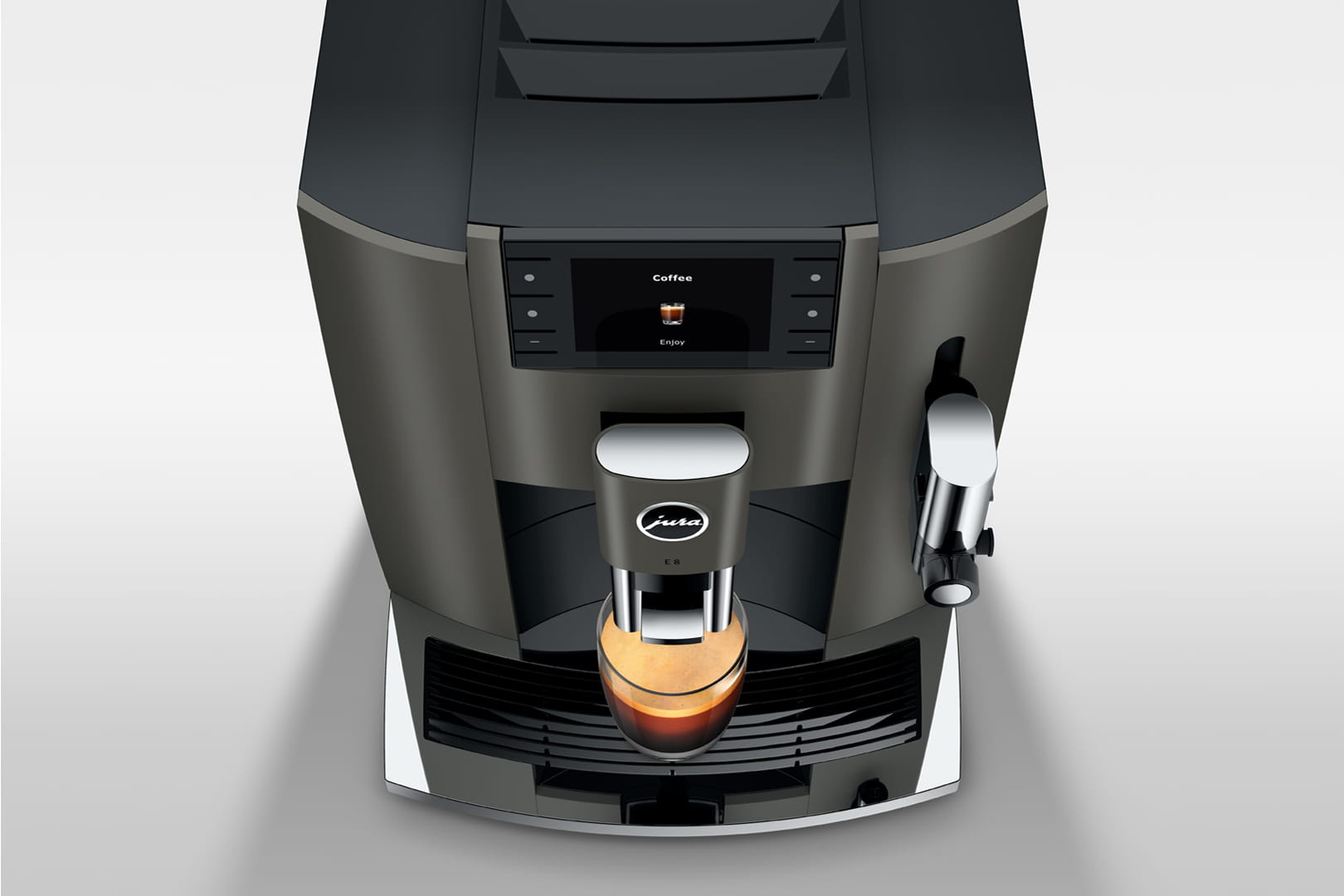 E8 Dark Inox (EC) - Koffiemachine volautomaat.
