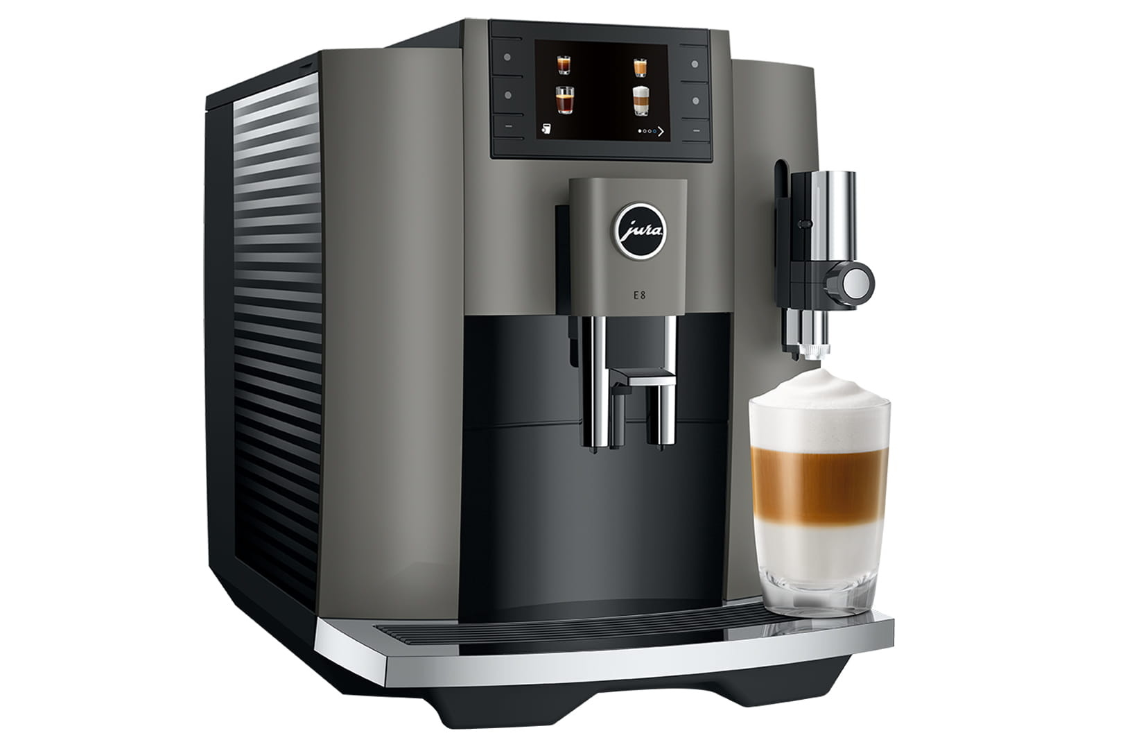 E8 Dark Inox (EC) - Koffiemachine volautomaat.