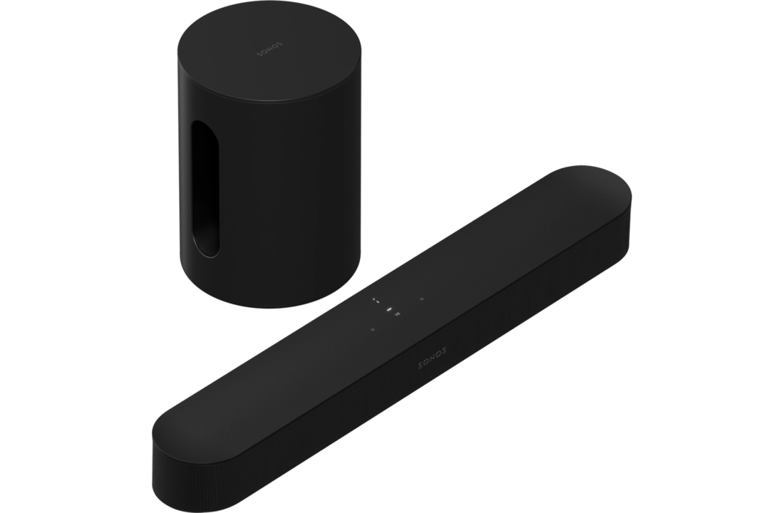 Sonos Sub Mini + Beam Gen2 entertainmentset - zwart.