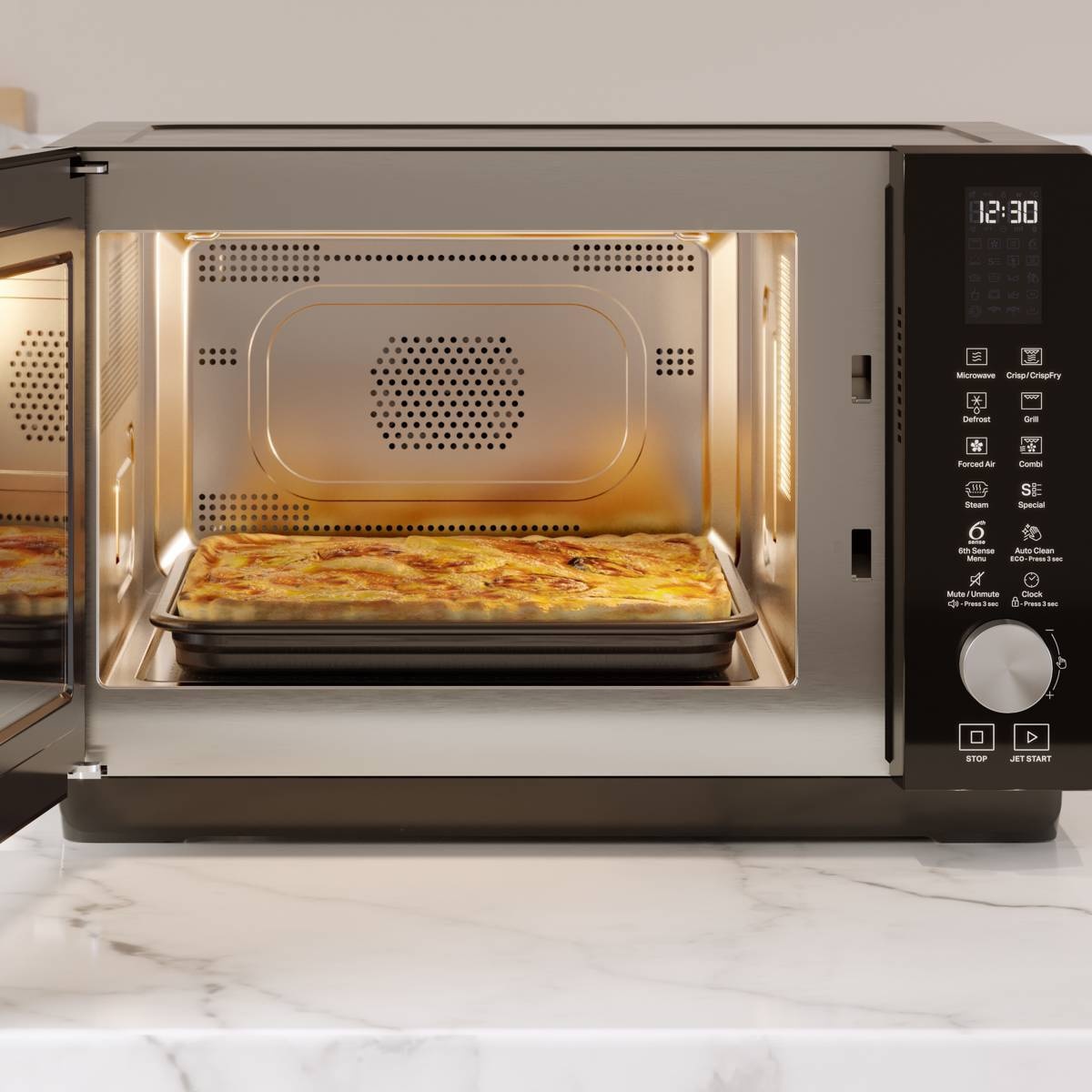 Whirlpool MCP 349 SL Combimagnetron zilver.