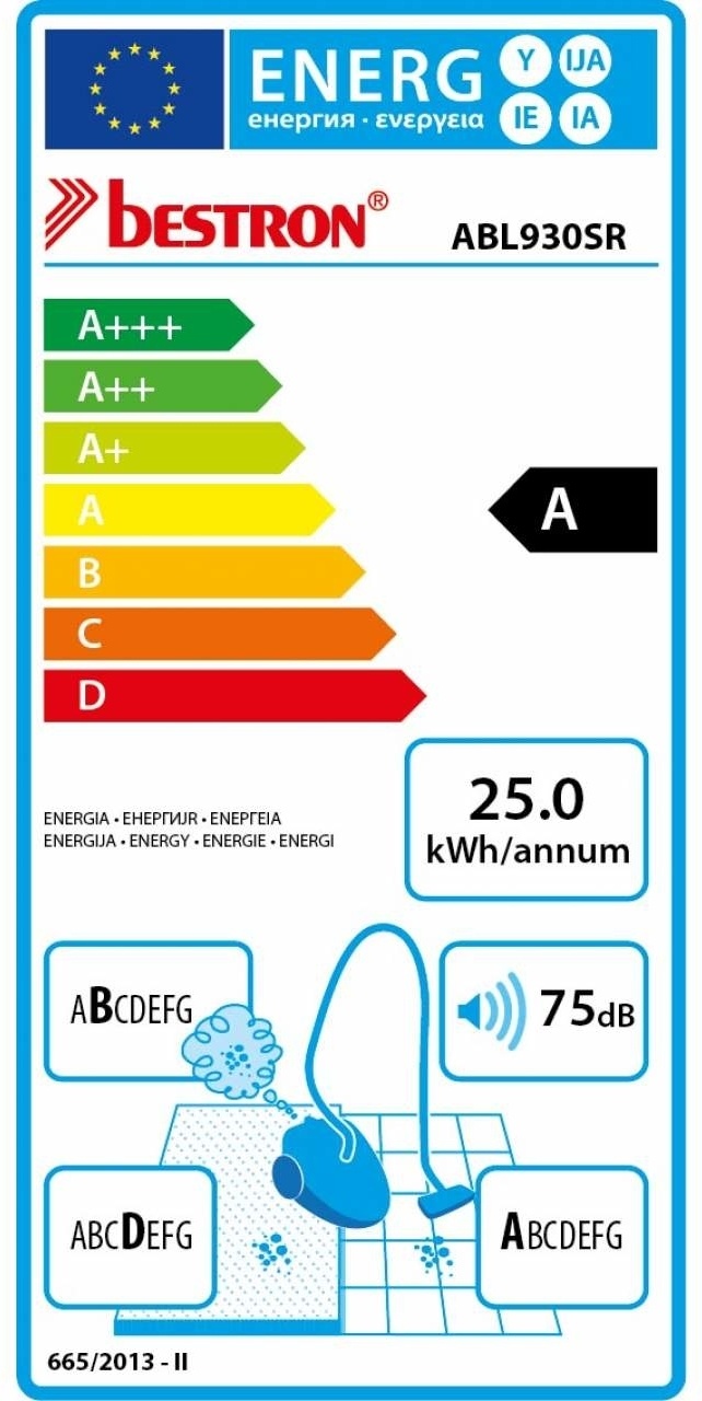 Bestron ABL930SR Ecosenzo Plus - Stofzuiger zonder zak