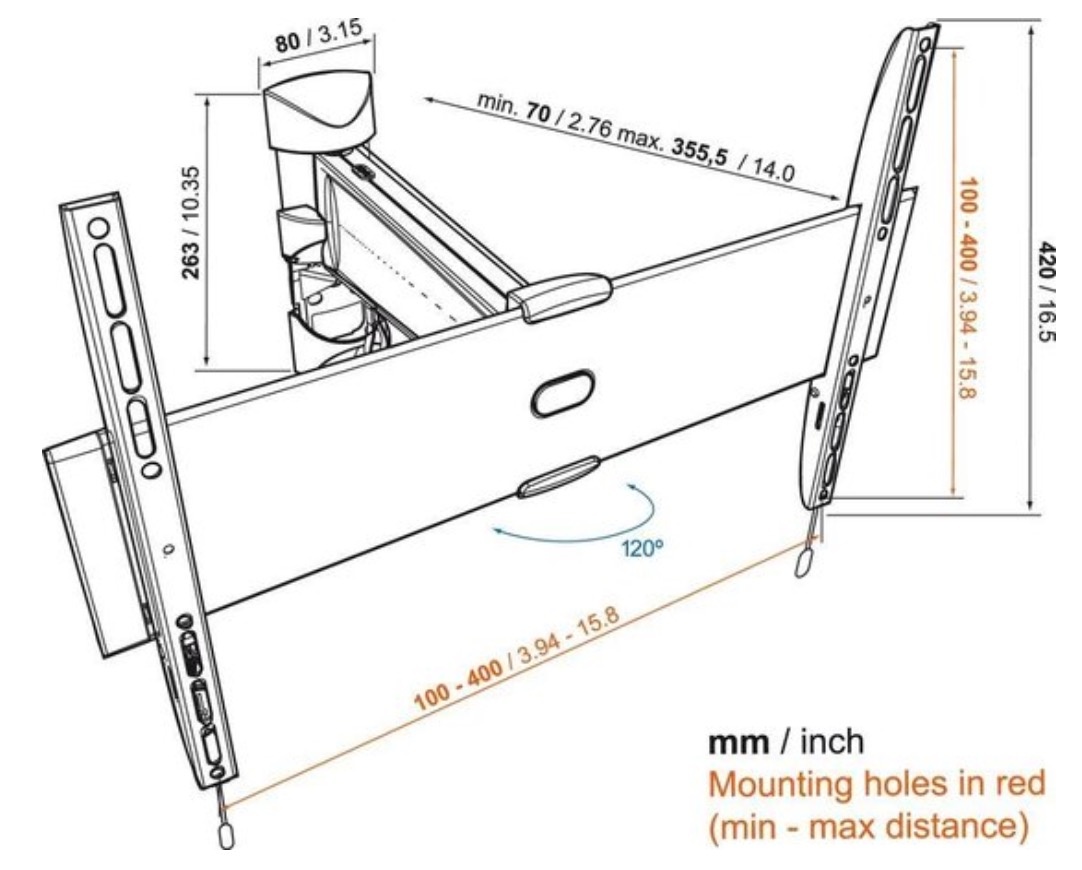 Vogel's BASE25M Muurbeugel 32-55 inch - TV muurbeugel