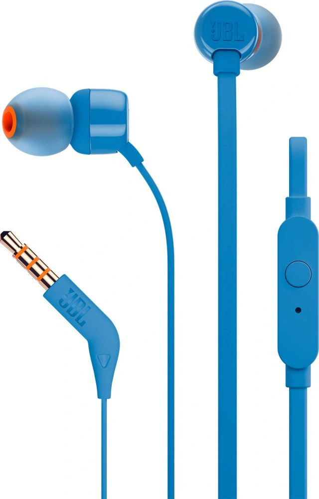 JBL T110 Blauw - Oordopjes