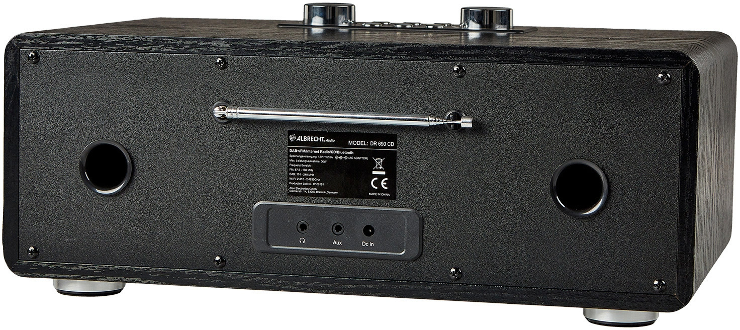Albrecht DR 690 CD DAB+/FM internetradio/CD-speler zwart.