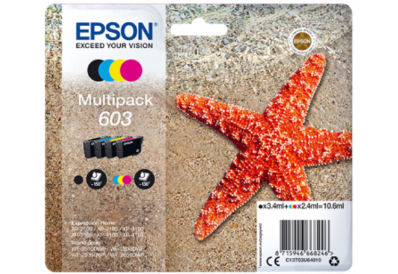 Epson 603 Multipack (zwart + 3 kleuren) - Inktcartridge