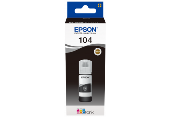 Epson inktflesje 104 Zwart C13T00P140 - Inktcartridge