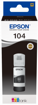 Epson inktflesje 104 Zwart C13T00P140 - Inktcartridge