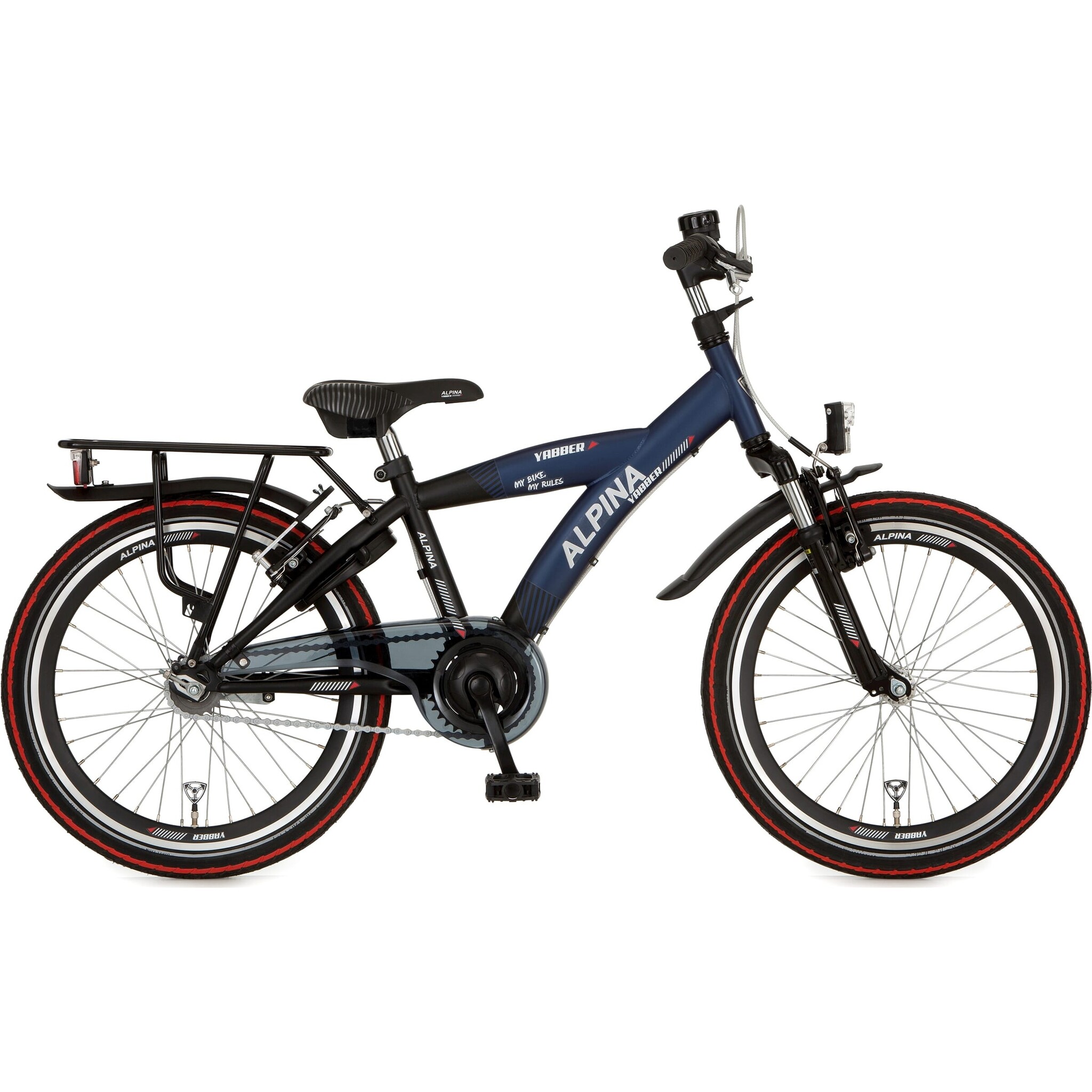 Alpina Yabber jongensfiets 22 inch Sporty Blue Matt  - Jet Black Metallic Matt