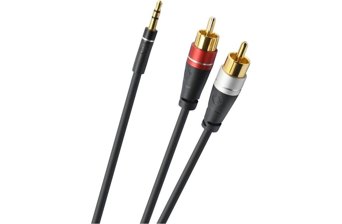 Oehlbach D1C33191 SL Audiokabel 3.5mm 2x RCA 2,0M Zwart