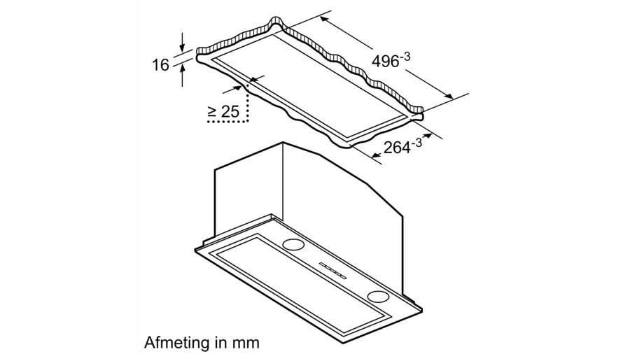 Siemens LB59584M - Inbouw afzuigkap