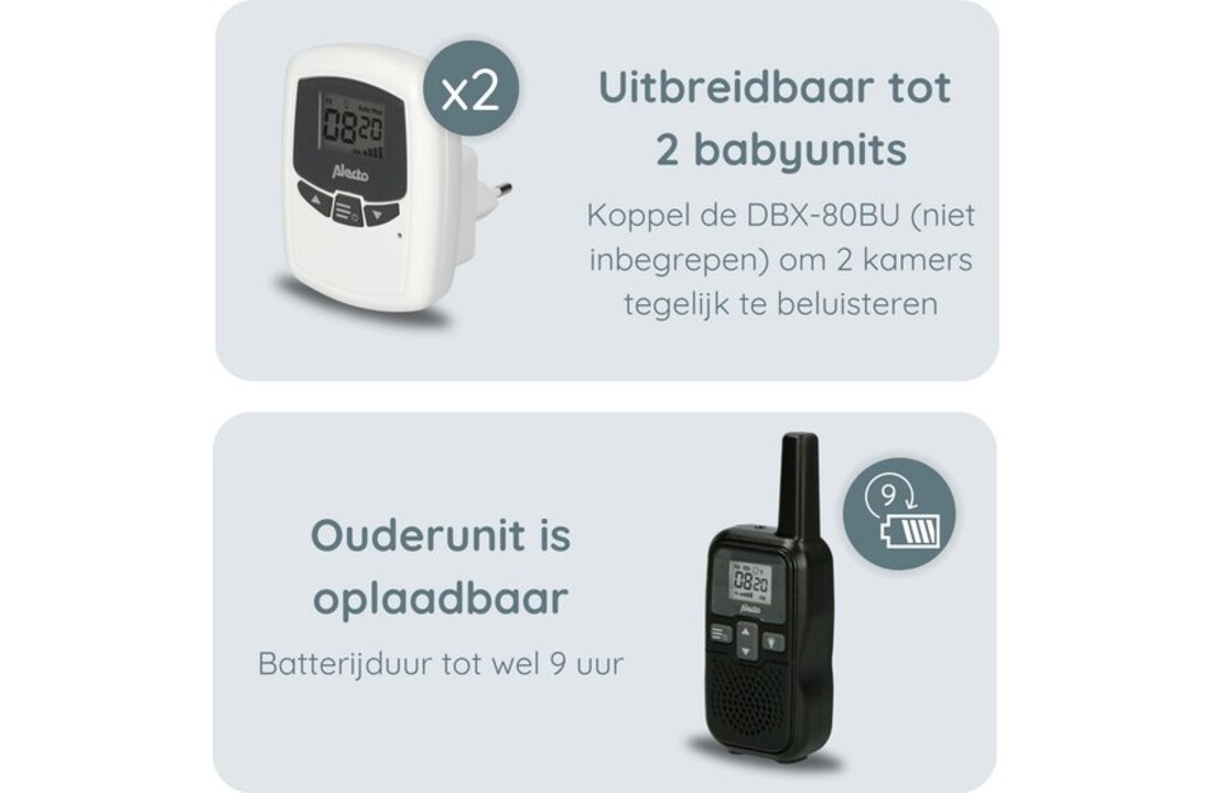 Alecto DBX80BK - Babyfoon