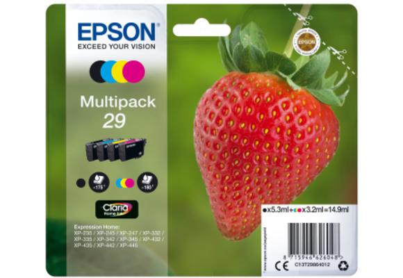Epson 29 Multipack (zwart + 3 kleuren) - Inktcartridge