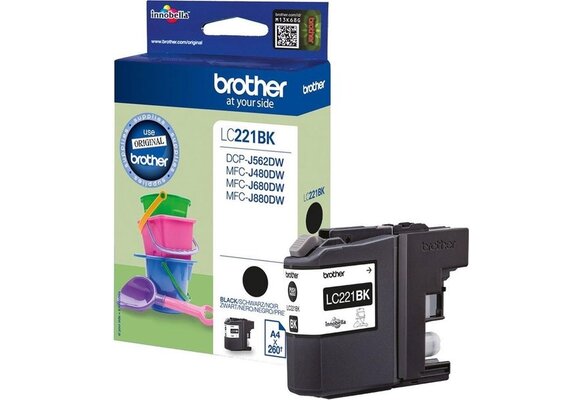 Brother LC-221BK Zwart - Inktcartridge