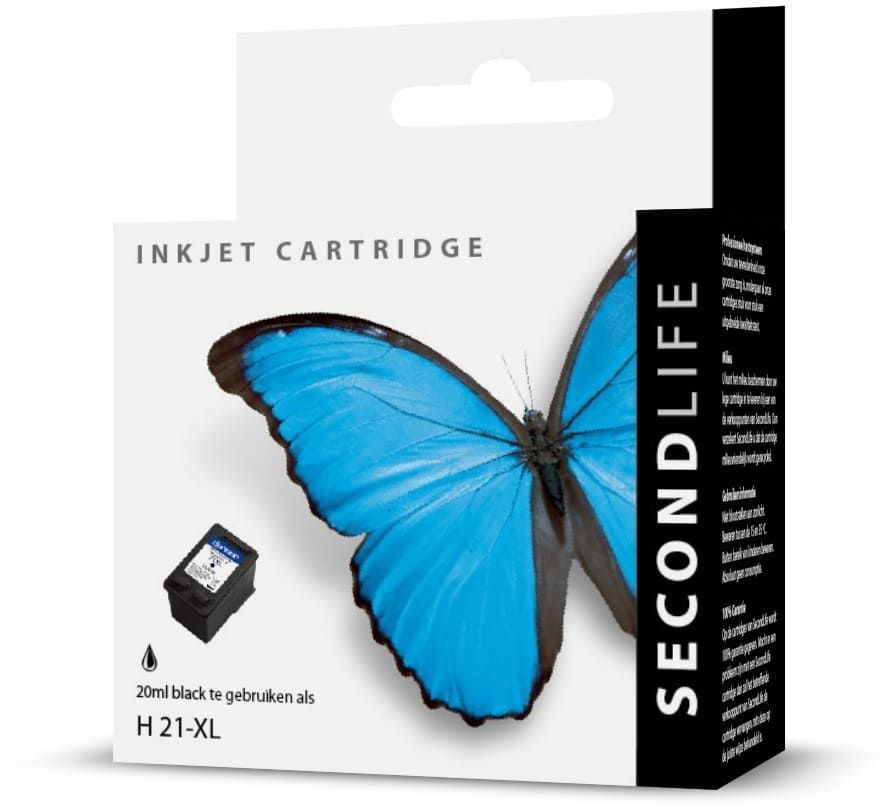 SecondLife HP 21 XL zwart - Inktcartridge