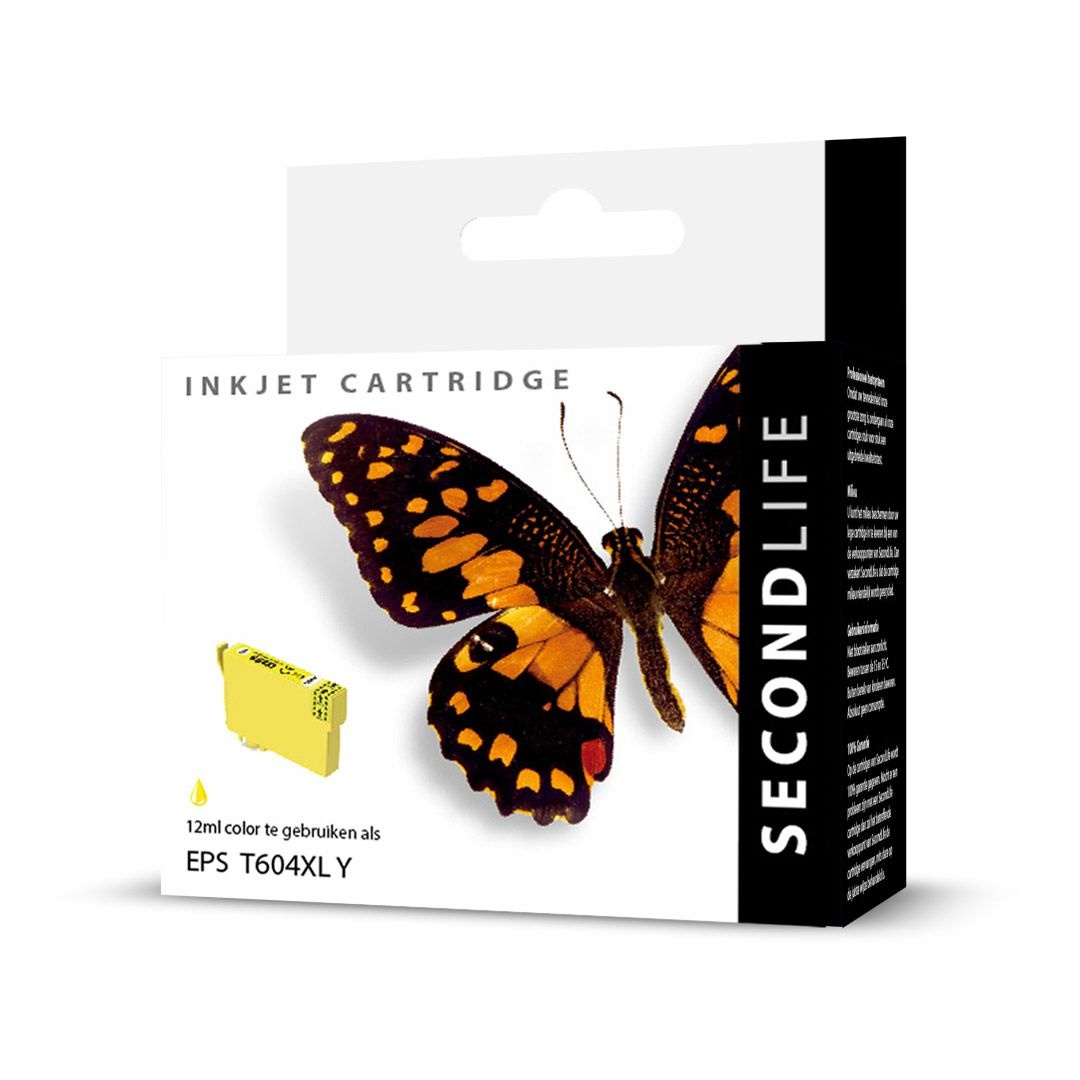 SecondLife Epson T604 XL Yellow - Inktcartridge