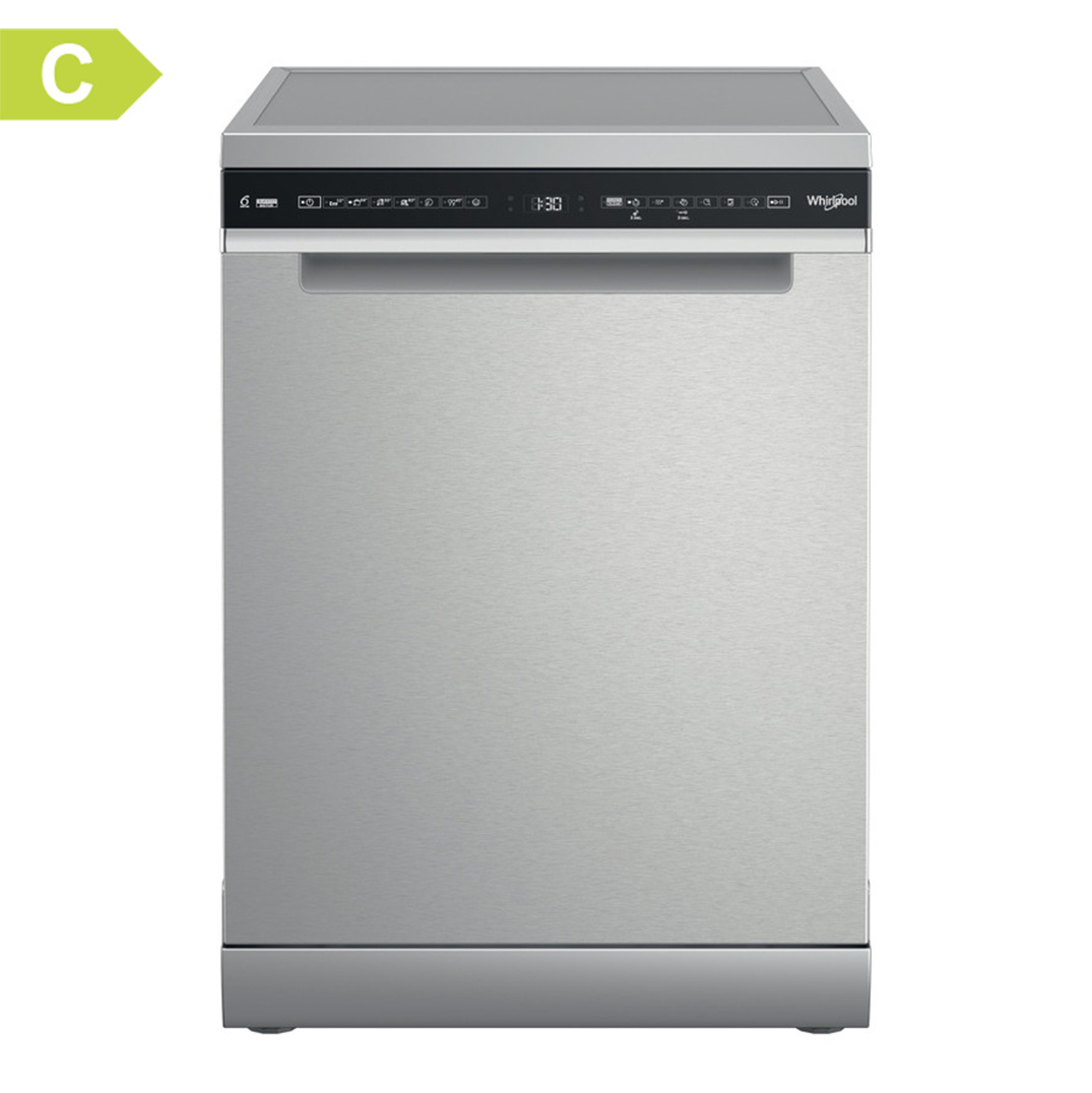 Whirlpool W7F HS41 X RVS - Vrijstaande vaatwasser.