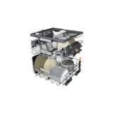 Whirlpool W7F HS41 X RVS - Vrijstaande vaatwasser.