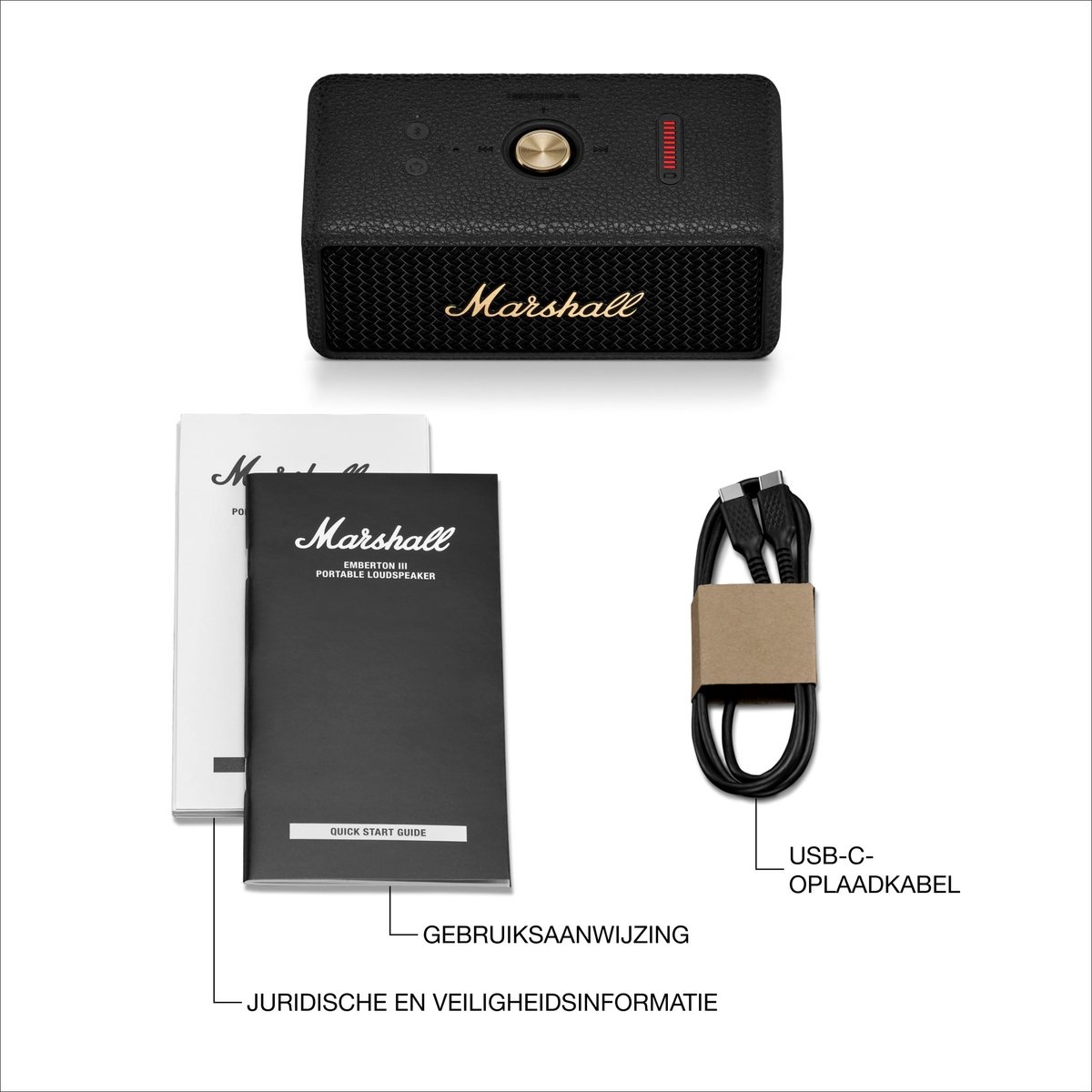 Marshall Emberton III Black Brass - Draadloze speaker