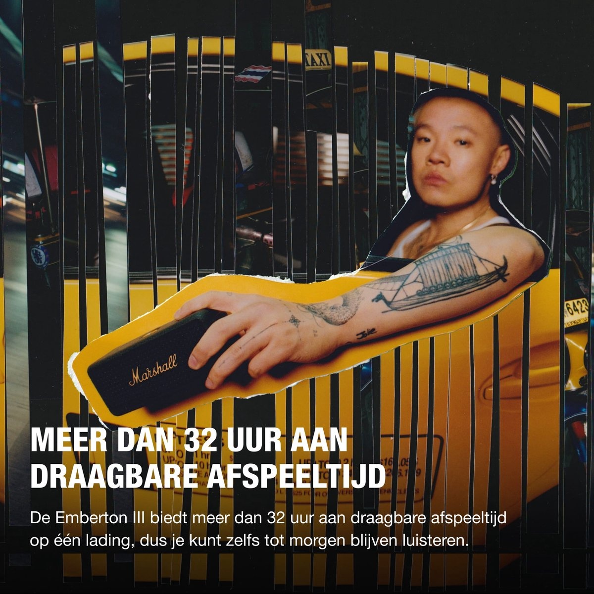 Marshall Emberton III Black Brass - Draadloze speaker