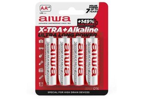 Aiwa X-TRA+ AA Alkaline AALR6 (4 stuks)